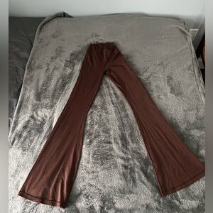 Aerie OFFLINE Chocolate High-Rise Flare Leggings crossover waist